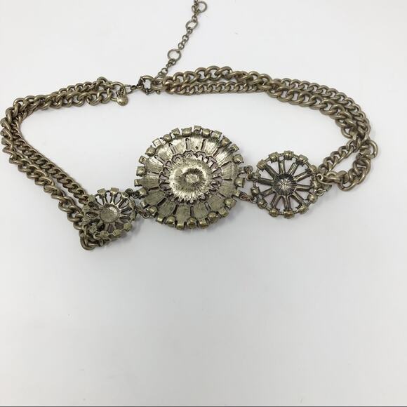 J. Crew Orange and Tan Statement Necklace - Picture 4 of 10